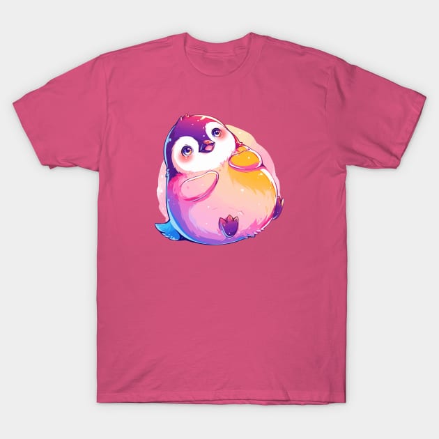 Happy baby penguin with vivid colors T-Shirt by etherElric